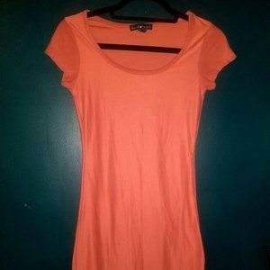 DEREK HEART Coral Bodycon Dress